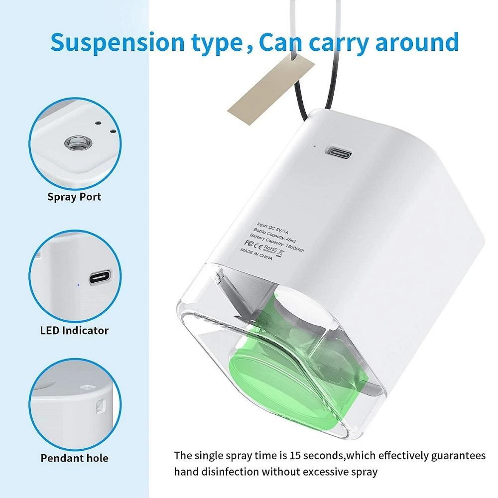 Portable Alcohol Disinfection Sensor Sanitizer Sterilizer Mini Infrared Touchless Intelligent Induction Sprayer